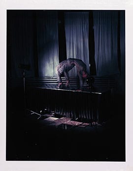 039_CAA_SU13_sml Katherine Hubbard, A needle stuck through a piece of fabric, Polaroid photograph, 11 x 81/2 in (27.9 x 21.6 cm), from Herstory Inventory, a collaborative project organized by Ulrike Müller, 2009–12 (artwork © Katherine Hubbard; photograph provided by Herstory Inventory)