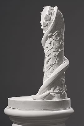 Cox-Richard TOC Lily Cox-Richard, The Stand: Eve Disconsolate, 2013, plaster, 69 x 26 x 26 in. (175.3 x 66 x 66 cm) (artwork © Lily Cox-Richard; photograph by
Sharad Patel)
