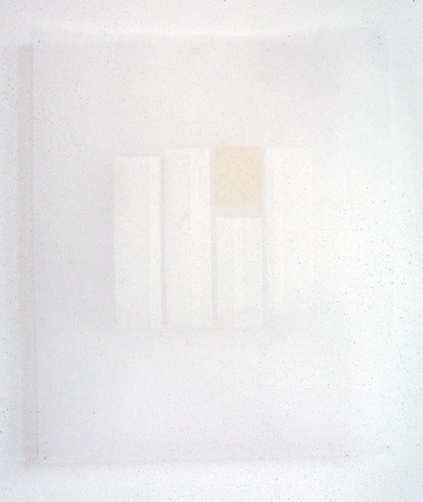 Karen L. Schiff, Agnes Martin, The Boston Globe, 17 December 2004, III, 2005, tape on vellum, 17 x 14 inches (artwork © Karen L. Schiff)