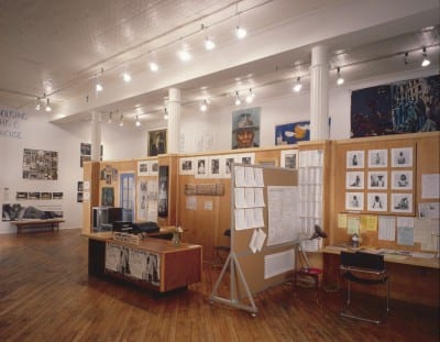 Martha Rosler, Homeless: The Street and Other Venues, from If You Lived Here . . . , 1989, installation view with Homeward Bound office, Dia Art Foundation (artwork © Martha Rosler; photograph by Oren Slor, provided by Dia Art Foundation)