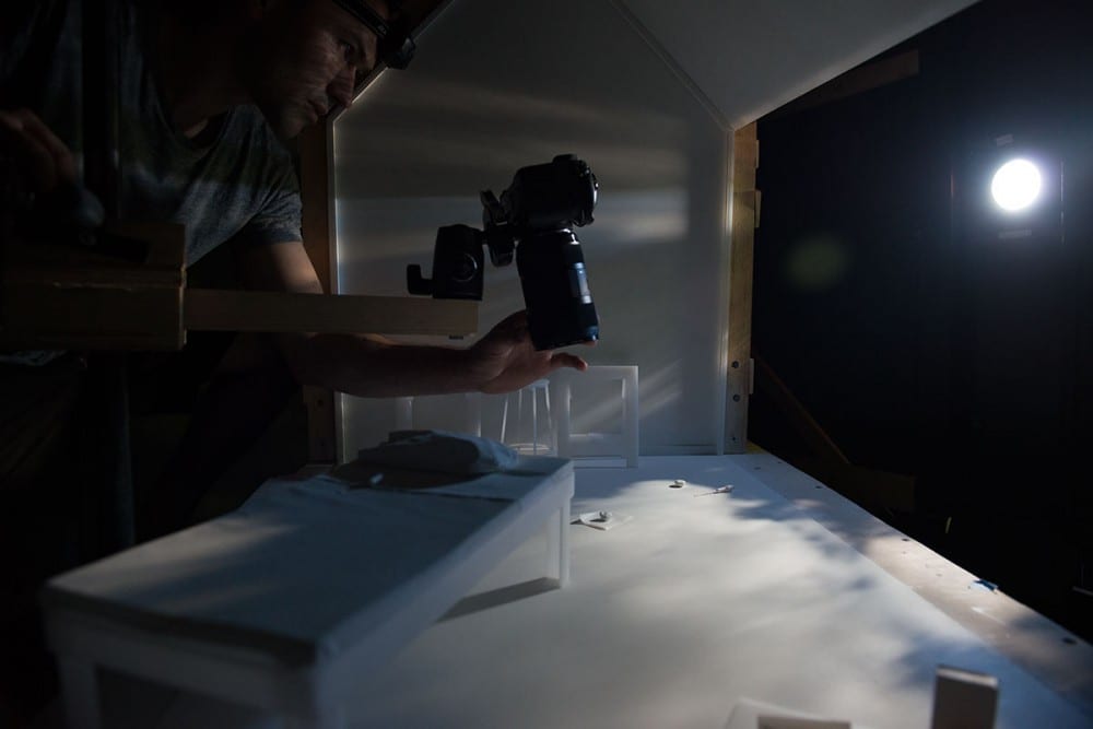 William Lamson filming Untitled (Walden), 2014 (artwork © William Lamson)