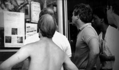 Rink, untitled photograph of pedestrians outside Star Pharmacy, San Francisco, 1982 (photograph © Rink Foto, provided by the photographer)