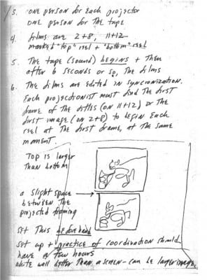 Carolee Schneemann, Kitch’s Last Meal, 1973–76, installation plan (artwork © Carolee Schneemann; photograph provided by the artist)