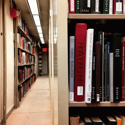 The stacks in the Institute of Fine Arts’ library at 1 East 78th Street, New York (photograph © Matthew Israel)