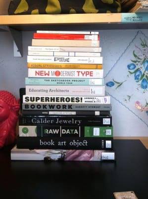 Lareese Hall's "Work" Bookshelf (photograph © Lareese Hall)