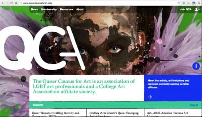Queer Caucus for Art's new website.