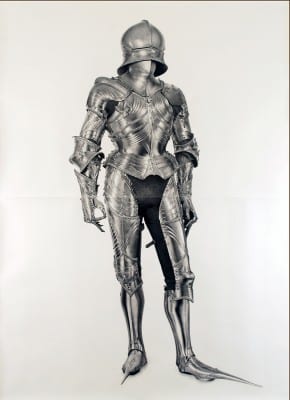 Karl Haendel, Knight #2, 2010, pencil on paper, 103 x 74 in. (261.6 x 187.9 cm) (artwork © Karl Haendel)