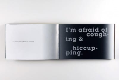 Karl Haendel, page spreads from FEAR (Los Angeles: Double Ampersand Press, 2013) (artwork © Karl Haendel)