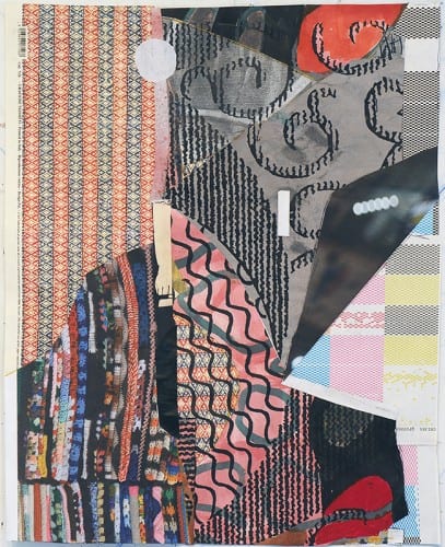 Roberto Visani, Travel Fox, 2015, mixed-media collage, 20 x 16 in. (50.8 x 40.6 cm) (artwork © Roberto Visani)