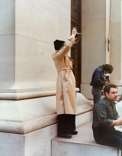 Hank O’Neal, Berenice Abbott Traffic Project, Wall Street, New York City, 1977 (photograph © Hank O’Neal)