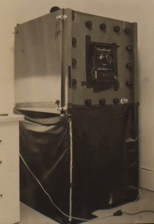 Berenice Abbot, Super Sight camera set up, n.d. (photograph © Berenice Abbott, Berenice Abbott Archive, MIT Museum, Massachusetts Institute of Technology, Gift of Ron and Carol Kurtz)