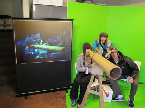 View of Chad Stayrook’s studio at Tin Shop Residency in Breckenridge, Colorado (drinking beer on the moon), 2009 (photograph © Chad Stayrook)