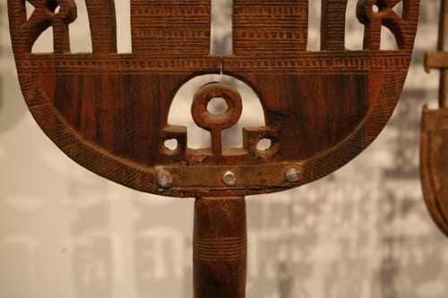 Detail of a repair to a Tuareg tent post (photograph by Risham Majeed)